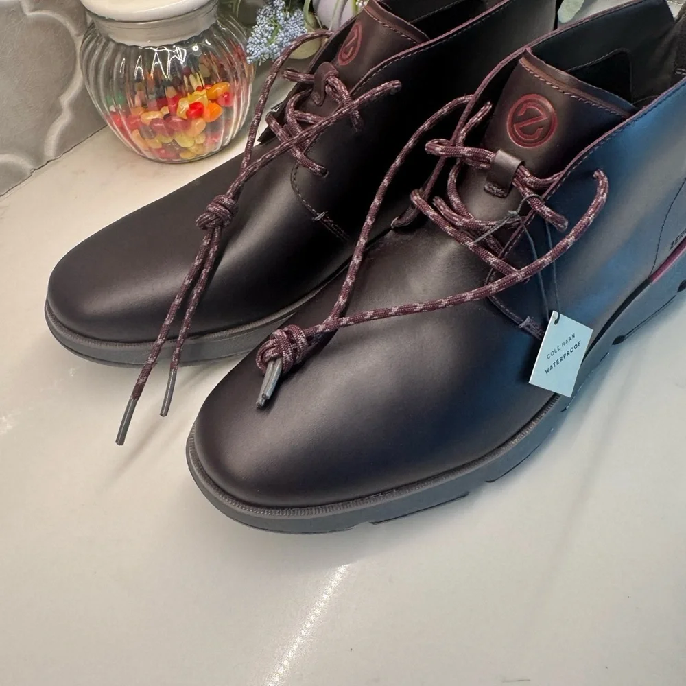 Cole Haan Men's Zerogrand Waterproof Chukka Boot - Pinot/Magnet